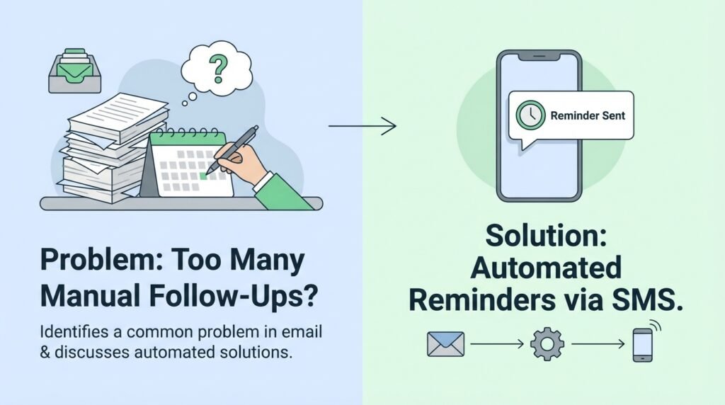 Problem: Too Many Manual Follow-Ups? Solution: Automated Reminders via SMS
