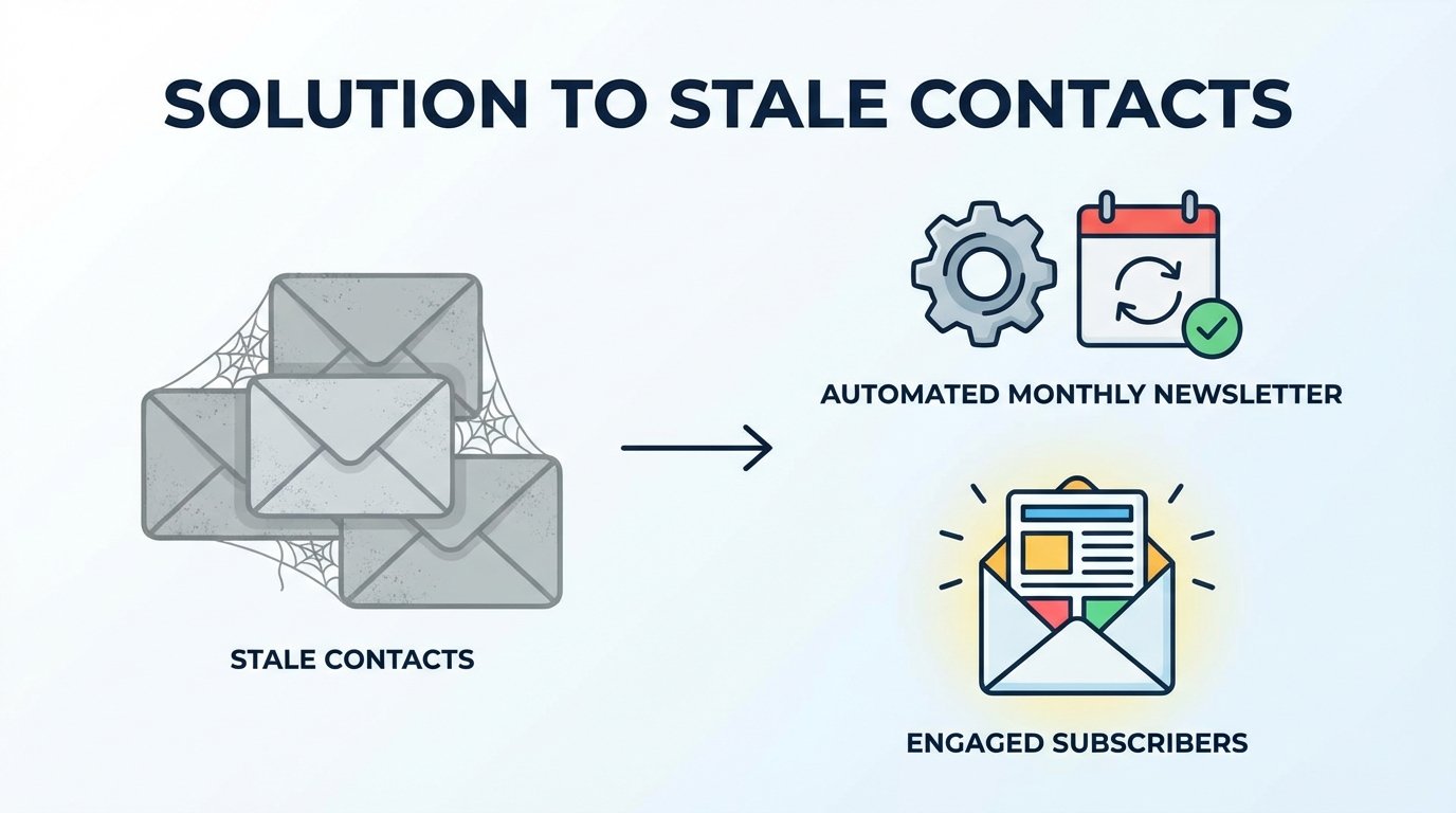 Solution to Stale Contacts: Automated Monthly Newsletter Campaign