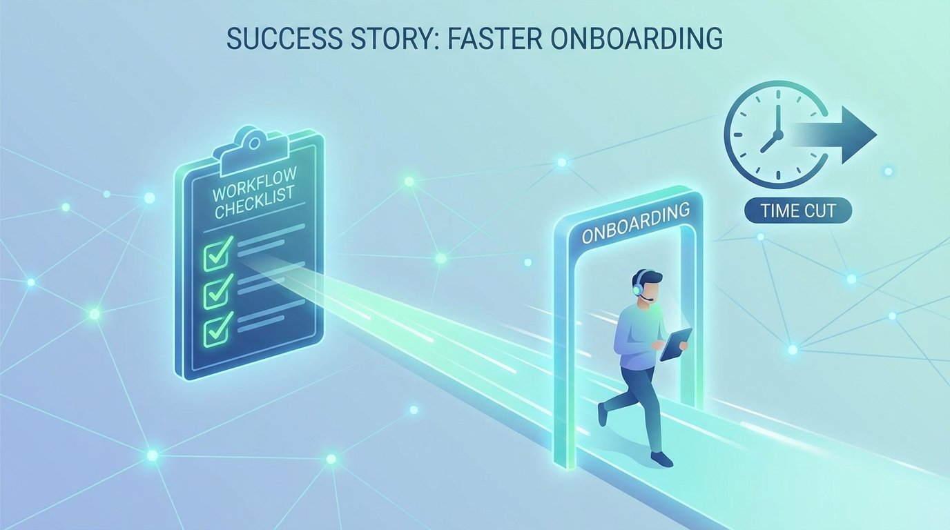 Success Story: How Workflow Checklists Cut Onboarding Time for New Agents