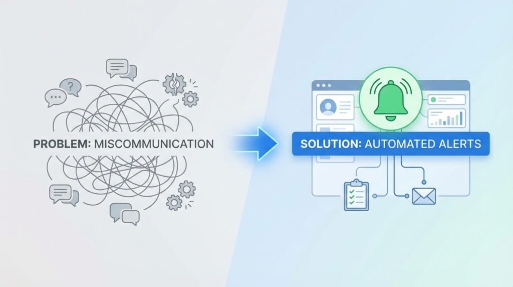 Problem: Miscommunication in Teams? Solution: Automated Alerts