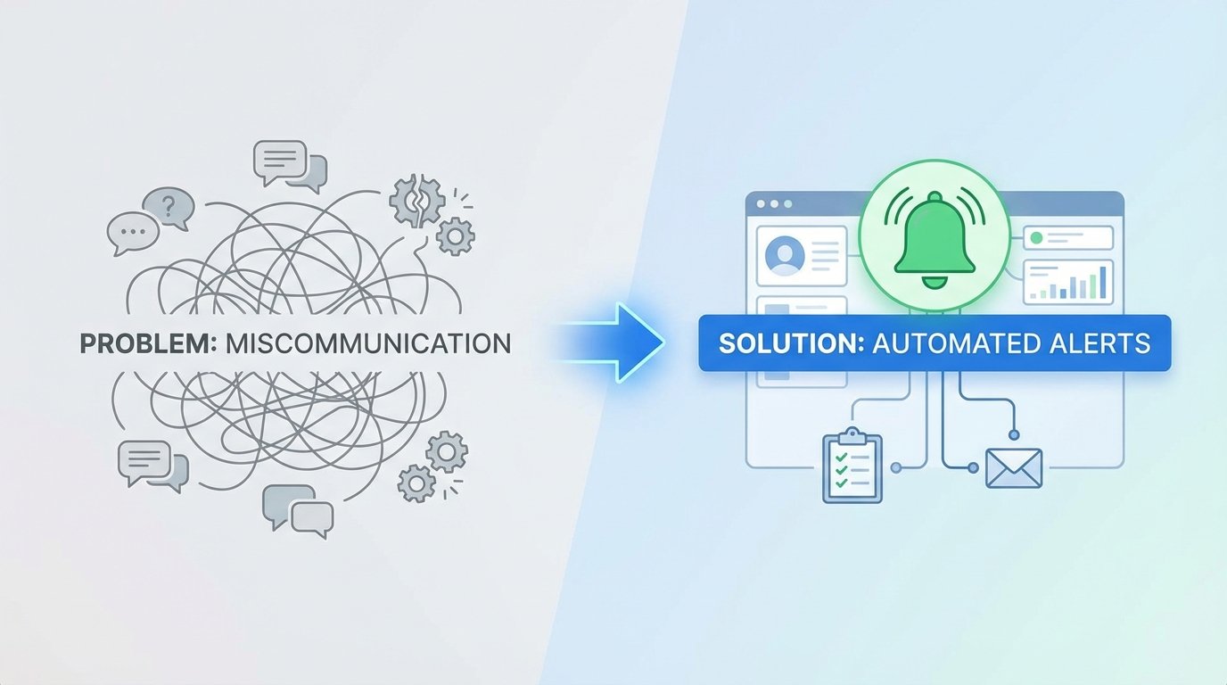 Problem: Miscommunication in Teams? Solution: Automated Alerts
