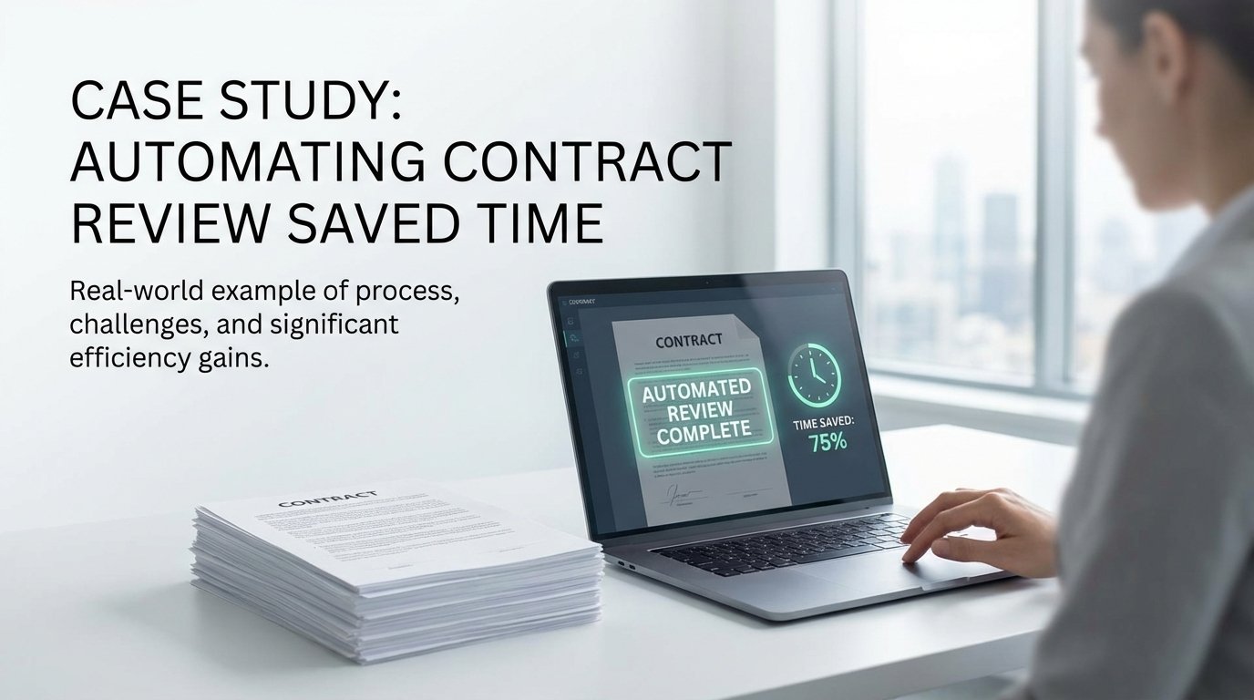 Case Study: Automating Contract Review Saved Time